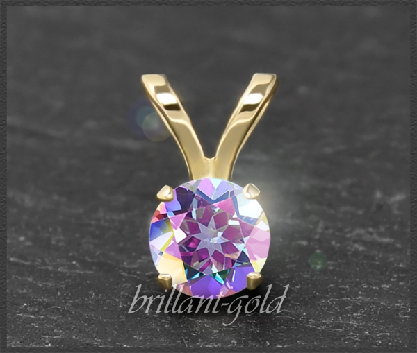 Anhänger 585 Gold weiß Mystic Topas 4,5,6,7mm